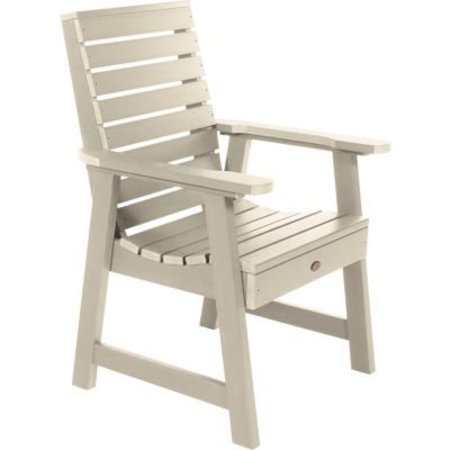 HIGHWOOD USA Highwood® Synthetic Wood Weatherly Dining Chair With Arms, Whitewash AD-CHDW2-WAE